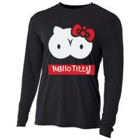 Hello Titty Cute Cat Boobs Butts Funny Meme Funny Mother’s Day Cooling Performance Long Sleeve Crew