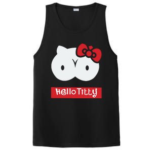 Hello Titty Cute Cat Boobs Butts Funny Meme Funny Mother’s Day PosiCharge Competitor Tank