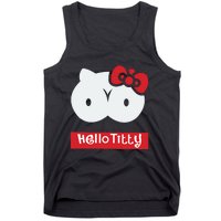 Hello Titty Cute Cat Boobs Butts Funny Meme Funny Mother’s Day Tank Top