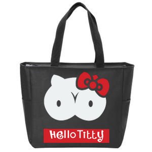 Hello Titty Cute Cat Boobs Butts Funny Meme Funny Mother’s Day Zip Tote Bag