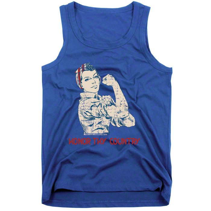 Honor Thy Country American Independence Usa Freedom Gift Tank Top