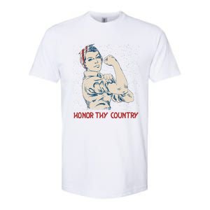 Honor Thy Country American Independence Usa Freedom Gift Softstyle CVC T-Shirt