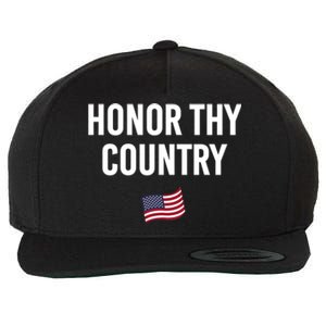 Honor Thy Country American Independence Usa Freedom Gift Wool Snapback Cap