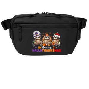 Halloween Thanksgiving Christmas Happy Hallothanksmas Sloths Crossbody Pack