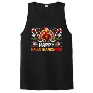 Halloween Thanksgiving Christmas Happy Hallothanksmas PosiCharge Competitor Tank