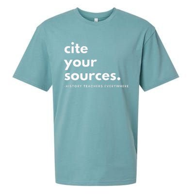 History Teacher Cite Your Sources Sueded Cloud Jersey T-Shirt