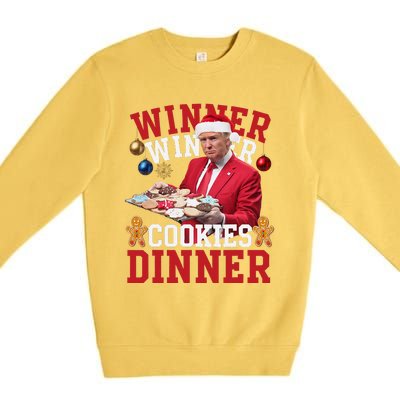 Humor Trump Christmas Maga Funny Trump Winner Cookies Dinner Premium Crewneck Sweatshirt