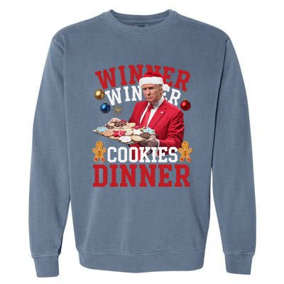 Humor Trump Christmas Maga Funny Trump Winner Cookies Dinner Garment-Dyed Sweatshirt