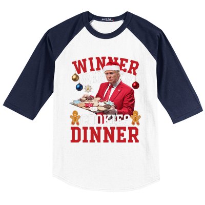 Humor Trump Christmas Maga Funny Trump Winner Cookies Dinner Baseball Sleeve Shirt