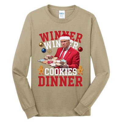 Humor Trump Christmas Maga Funny Trump Winner Cookies Dinner Tall Long Sleeve T-Shirt