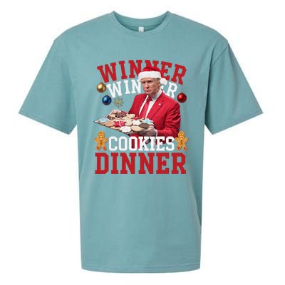 Humor Trump Christmas Maga Funny Trump Winner Cookies Dinner Sueded Cloud Jersey T-Shirt