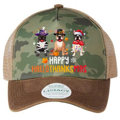 Halloween Thanksgiving Christmas Funny French Bulldog Dogs Legacy Tie Dye Trucker Hat