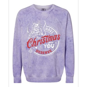 Have The Christmas You Deserve Krampus Christmas Horror Colorblast Crewneck Sweatshirt