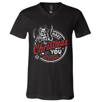 Have The Christmas You Deserve Krampus Christmas Horror V-Neck T-Shirt