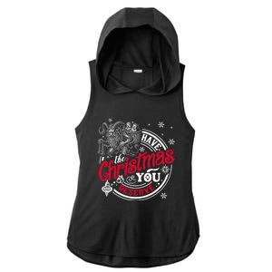 Have The Christmas You Deserve Krampus Christmas Horror Ladies PosiCharge Tri-Blend Wicking Draft Hoodie Tank