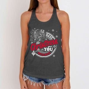 Have The Christmas You Deserve Krampus Christmas Horror Women's Knotted Racerback Tank