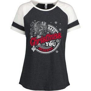 Have The Christmas You Deserve Krampus Christmas Horror Enza Ladies Jersey Colorblock Tee