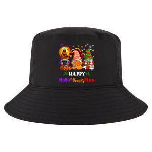 Halloween Thanksgiving Christmas Happy HalloThanksMas Gnomes Long Sleeve Cool Comfort Performance Bucket Hat