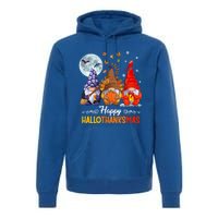 Halloween Thanksgiving Christmas Happy Hallothanksmas Gnomes Great Gift Premium Hoodie