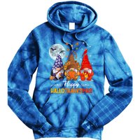 Halloween Thanksgiving Christmas Happy Hallothanksmas Gnomes Great Gift Tie Dye Hoodie