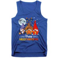 Halloween Thanksgiving Christmas Happy Hallothanksmas Gnomes Great Gift Tank Top