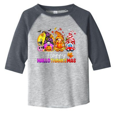 Halloween Thanksgiving Christmas Happy Hallothanksmas Gnomes Premium Toddler Fine Jersey T-Shirt