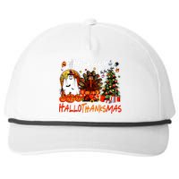 Halloween Thanksgiving Christmas Turkey Happy Hallothanksmas Snapback Five-Panel Rope Hat