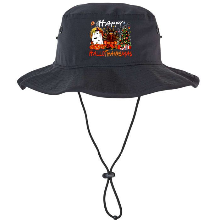 Halloween Thanksgiving Christmas Turkey Happy Hallothanksmas Legacy Cool Fit Booney Bucket Hat