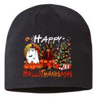 Halloween Thanksgiving Christmas Turkey Happy Hallothanksmas Sustainable Beanie