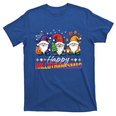 Halloween Thanksgiving Christmas Happy Hallothanksmas Funny Gift T-Shirt