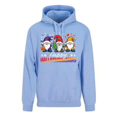 Halloween Thanksgiving Christmas Happy Hallothanksmas Funny Gift Unisex Surf Hoodie