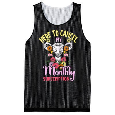 Here To Cancel My Monthly Subscription Funny Hysterectomy Mesh Reversible Basketball Jersey Tank