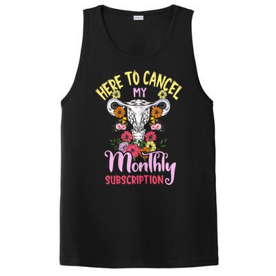 Here To Cancel My Monthly Subscription Funny Hysterectomy PosiCharge Competitor Tank