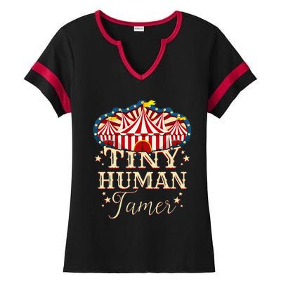 Human Tamer Circus For Family Circus Birthday Ladies Halftime Notch Neck Tee