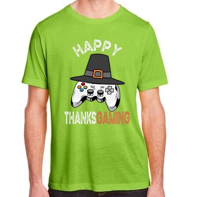 Happy Thanksgaming Cute Video Game Controller Thanksgiving Gift Adult ChromaSoft Performance T-Shirt