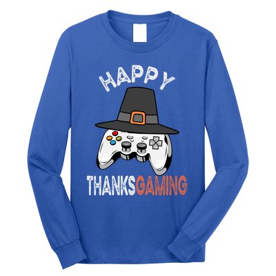 Happy Thanksgaming Cute Video Game Controller Thanksgiving Gift Long Sleeve Shirt