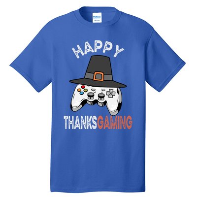 Happy Thanksgaming Cute Video Game Controller Thanksgiving Gift Tall T-Shirt