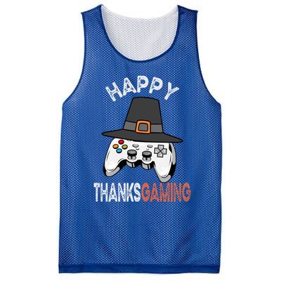 Happy Thanksgaming Cute Video Game Controller Thanksgiving Gift Mesh Reversible Basketball Jersey Tank