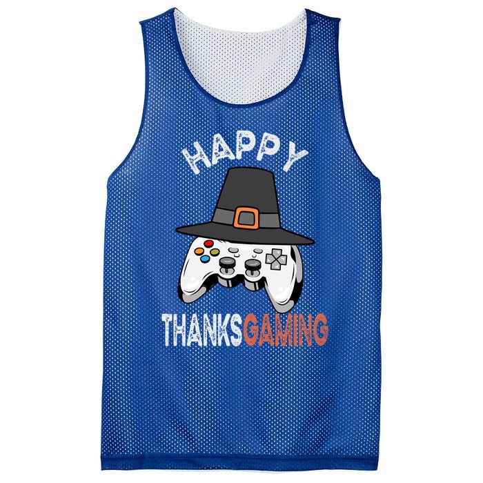 Happy Thanksgaming Cute Video Game Controller Thanksgiving Gift Mesh Reversible Basketball Jersey Tank