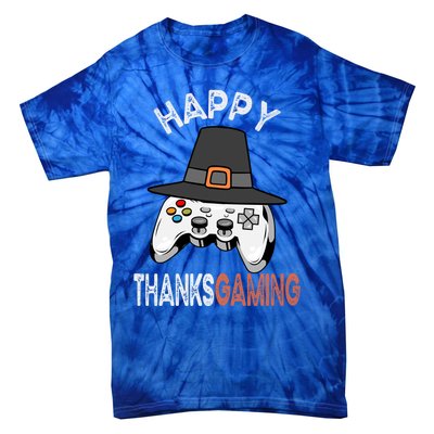 Happy Thanksgaming Cute Video Game Controller Thanksgiving Gift Tie-Dye T-Shirt