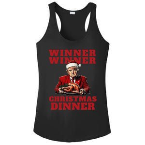 Humorous Trump Christmas Winner Winner Christmas Dinner Ladies PosiCharge Competitor Racerback Tank