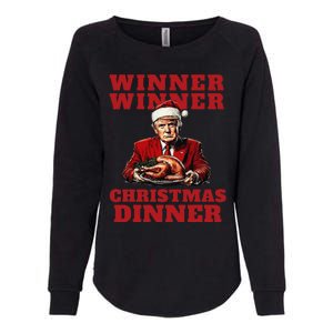 Humorous Trump Christmas Winner Winner Christmas Dinner Womens California Wash Sweatshirt