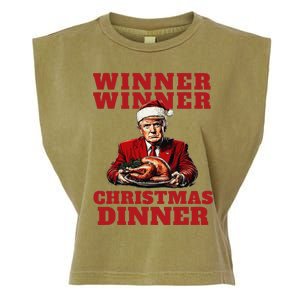 Humorous Trump Christmas Winner Winner Christmas Dinner Garment-Dyed Women's Muscle Tee