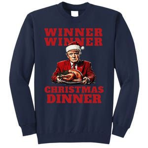 Humorous Trump Christmas Winner Winner Christmas Dinner Tall Sweatshirt