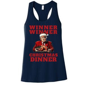 Humorous Trump Christmas Winner Winner Christmas Dinner Women's Racerback Tank