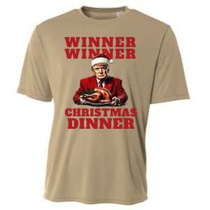 Humorous Trump Christmas Winner Winner Christmas Dinner Cooling Performance Crew T-Shirt