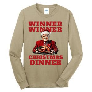 Humorous Trump Christmas Winner Winner Christmas Dinner Tall Long Sleeve T-Shirt