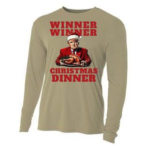 Humorous Trump Christmas Winner Winner Christmas Dinner Cooling Performance Long Sleeve Crew