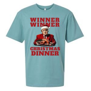 Humorous Trump Christmas Winner Winner Christmas Dinner Sueded Cloud Jersey T-Shirt