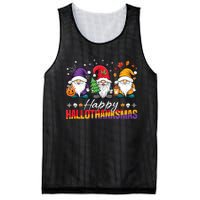 Halloween Thanksgiving Christmas Happy Hallothanksmas Funny Mesh Reversible Basketball Jersey Tank